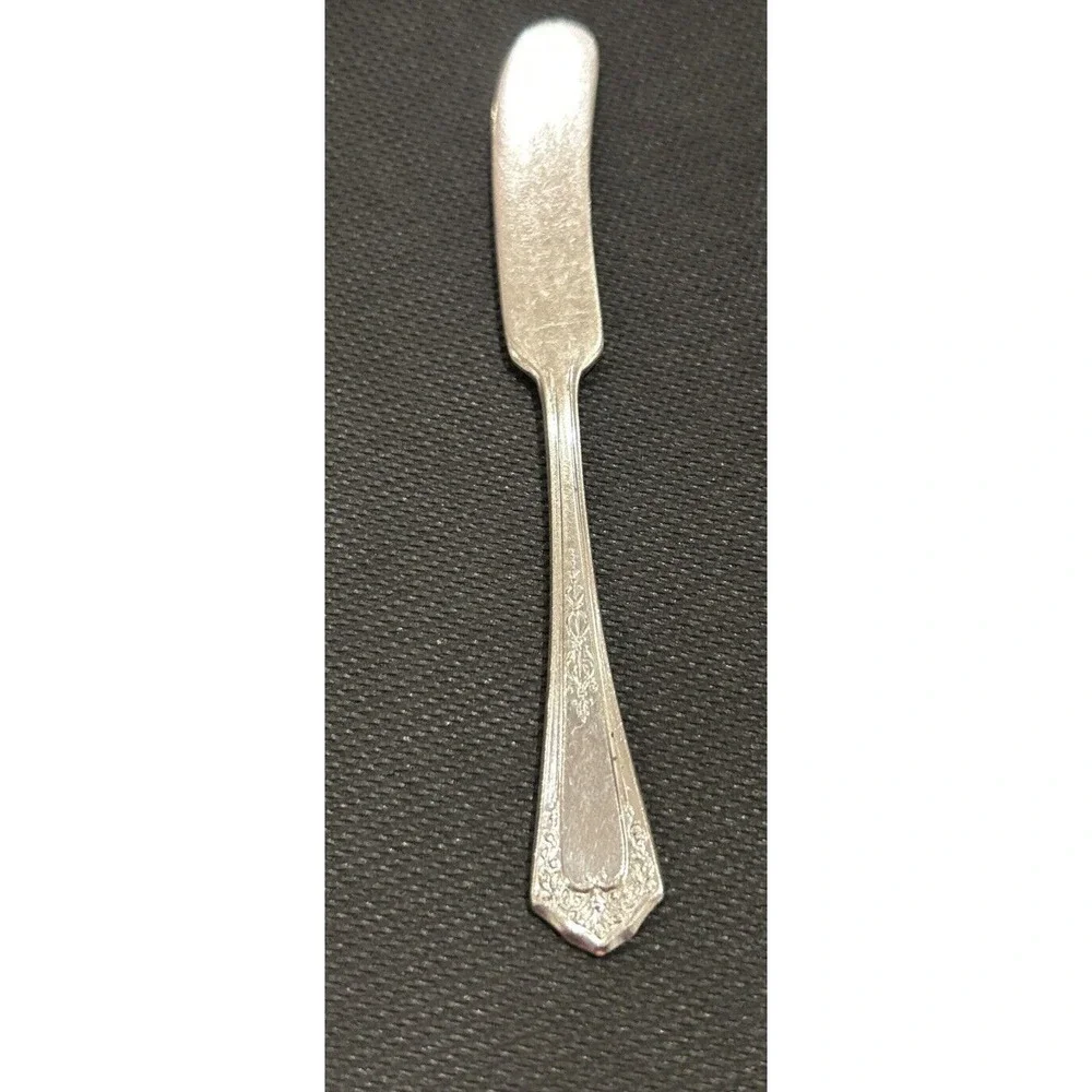Continental Silverplate Flatware Butter Spreader Silver Art Deco Mid Century